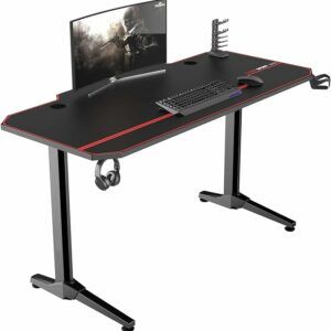 soges Bureau Gaming 140cm avec Tapis de Souris