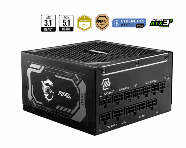 Alimentation MSI MAG A1000GL Gold Noir Black