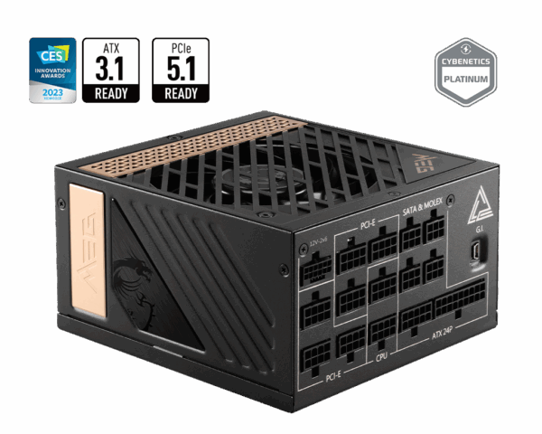 Alimentation MSI MEG Ai1300P PCIE5 1300W 80+ Platinium