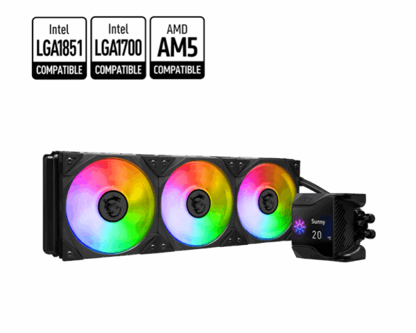 Watercooling AIO MSI MAG CORELIQUID D360 360mm Noir avec écran
