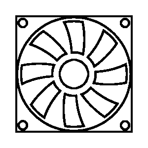 ventilateurs boitier pc gamer icone logo case fan