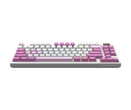 MSI FORGE GK600 TKL WIRELESS blanc rose violet gaming gamer sans fils mécanique switch red